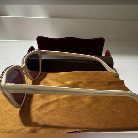 Vintage Seraphine White Cat-eyeSunglasses Never Worn. Original price $285